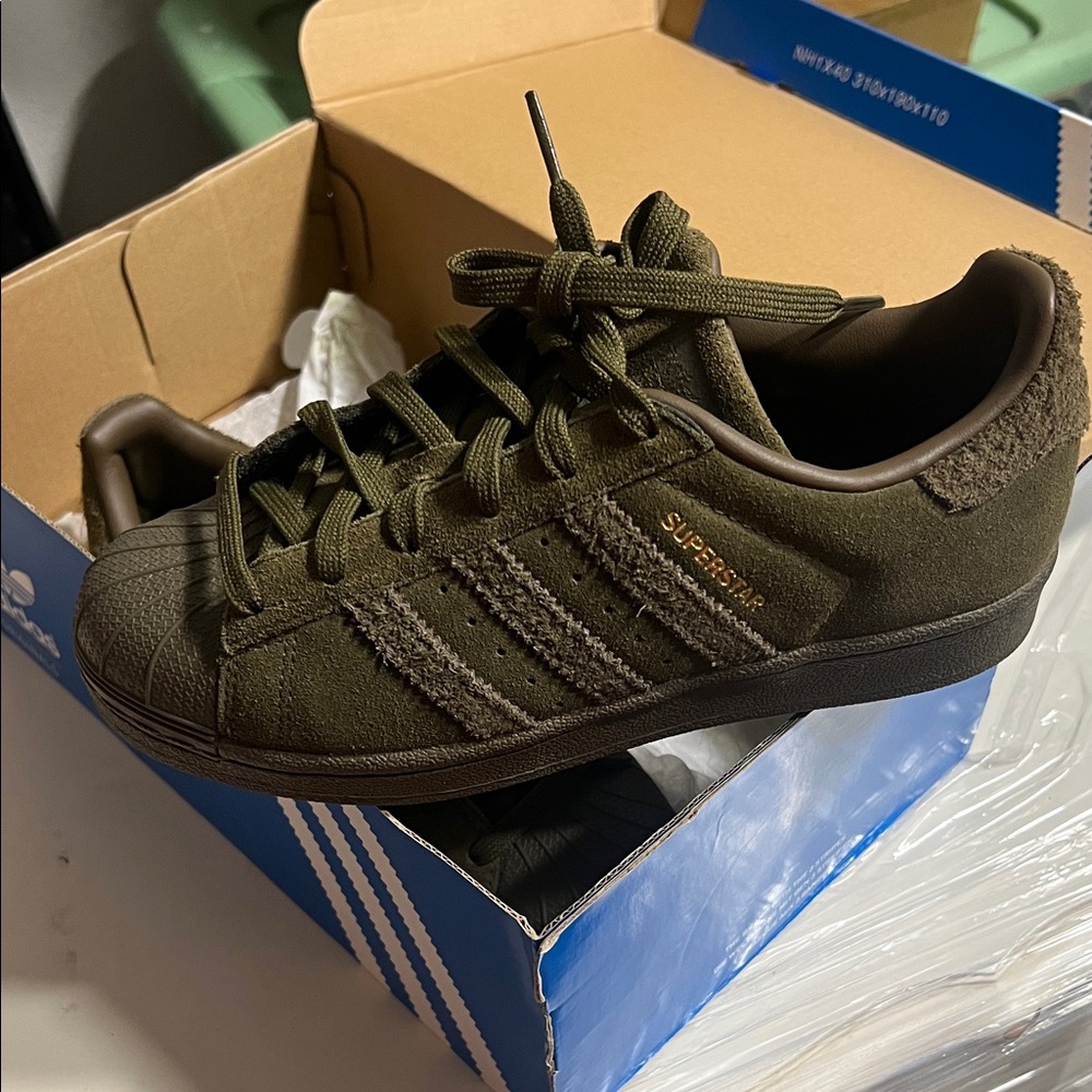 Adidas Superstar Dark Green Sneakers